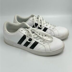 Adidas Neo Cloudfoam Classic white with black stripe sneakers women’s 9